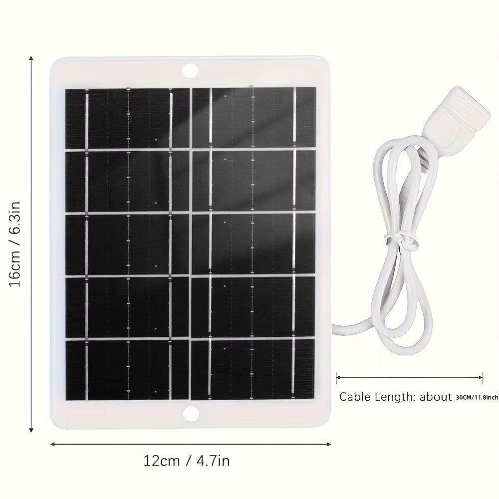 Portable USB Foldable Solar Panel, Folding Solar Panels for Travel, Mobile Phone Charging Bank, Flashlight, Fan, Mobile Phone Ba